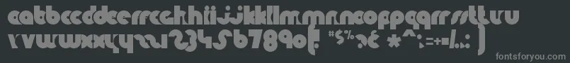 KnuckleDown Font – Gray Fonts on Black Background