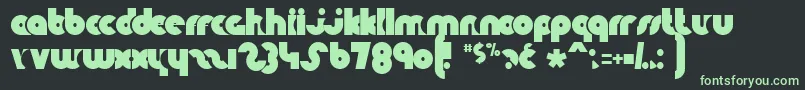 KnuckleDown Font – Green Fonts on Black Background