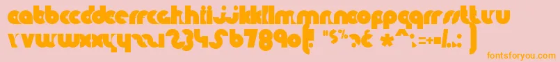 KnuckleDown Font – Orange Fonts on Pink Background