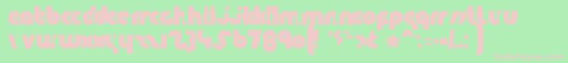 KnuckleDown Font – Pink Fonts on Green Background