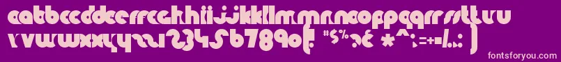 KnuckleDown Font – Pink Fonts on Purple Background