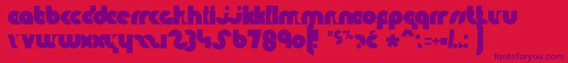 KnuckleDown Font – Purple Fonts on Red Background