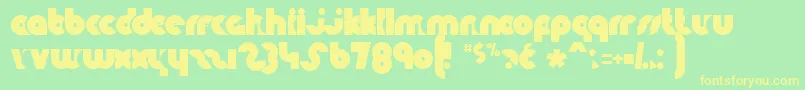 KnuckleDown Font – Yellow Fonts on Green Background