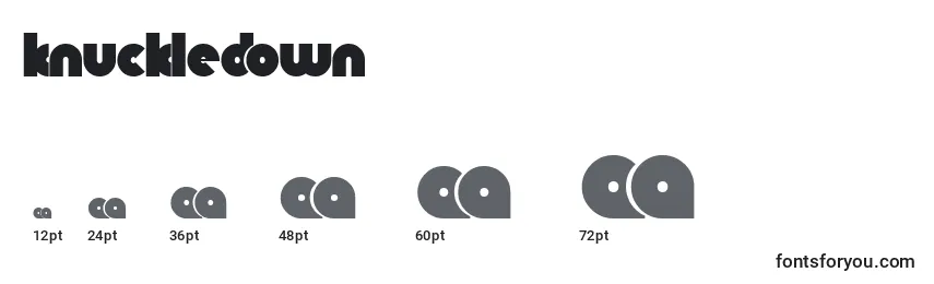 KnuckleDown Font Sizes