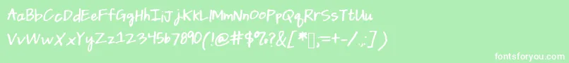 Daintydaisies Font – White Fonts on Green Background