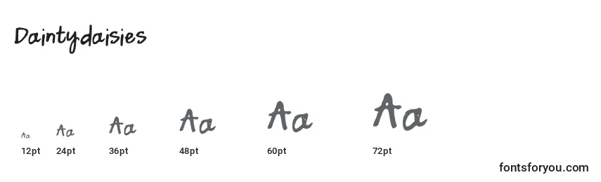 Daintydaisies Font Sizes