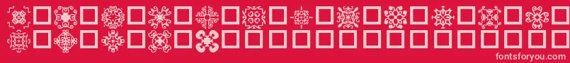 EdgersNormal Font – Pink Fonts on Red Background