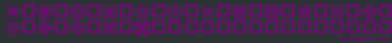 Weitere Informationen zur EdgersNormal-Schriftart EdgersNormal-Schriftart – Violette Schriften auf schwarzem Hintergrund
