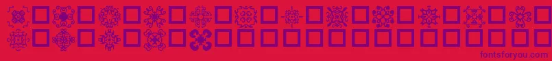 EdgersNormal Font – Purple Fonts on Red Background