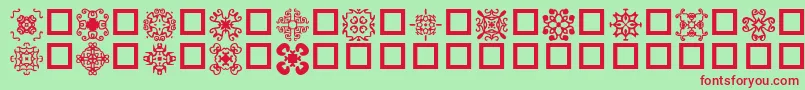 EdgersNormal Font – Red Fonts on Green Background