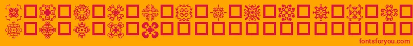フォントEdgersNormal – オレンジの背景に赤い文字