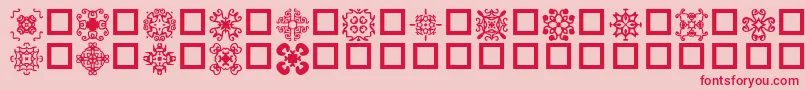 fuente EdgersNormal – Fuentes Rojas Sobre Fondo Rosa