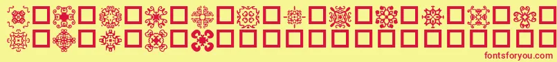 EdgersNormal Font – Red Fonts on Yellow Background