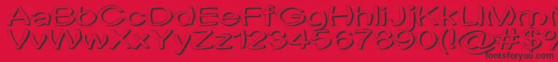 Uni Tortred Font – Black Fonts on Red Background