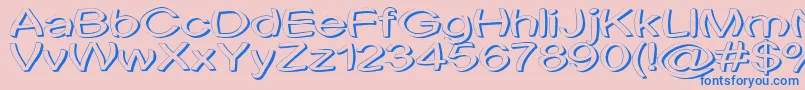 Uni Tortred Font – Blue Fonts on Pink Background