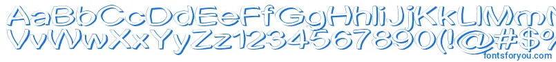 Шрифт Uni Tortred – синие шрифты на белом фоне