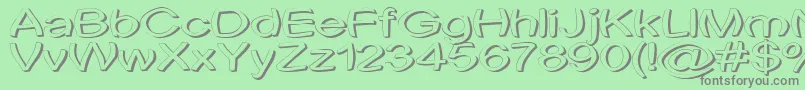 Uni Tortred Font – Gray Fonts on Green Background