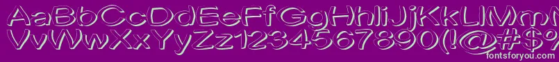 Uni Tortred-fontti – vihreät fontit violetilla taustalla