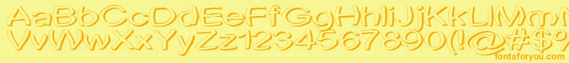 Uni Tortred Font – Orange Fonts on Yellow Background