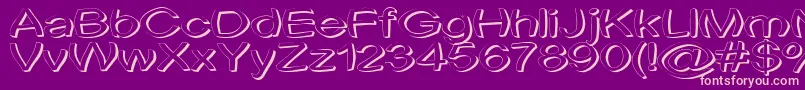 Uni Tortred Font – Pink Fonts on Purple Background