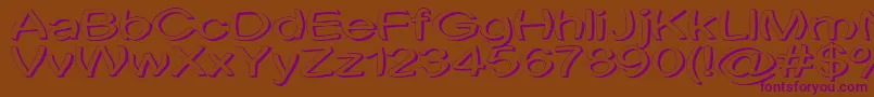 Uni Tortred-fontti – violetit fontit ruskealla taustalla