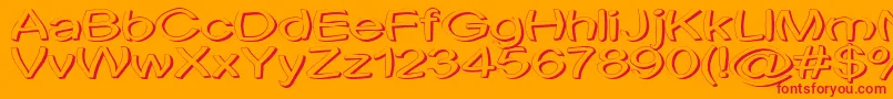 Uni Tortred Font – Red Fonts on Orange Background