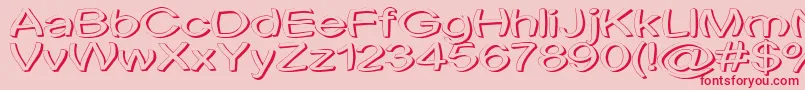 Uni Tortred Font – Red Fonts on Pink Background