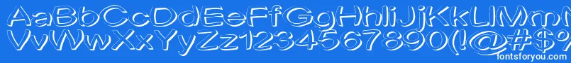 Uni Tortred Font – White Fonts on Blue Background
