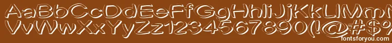 Uni Tortred Font – White Fonts on Brown Background