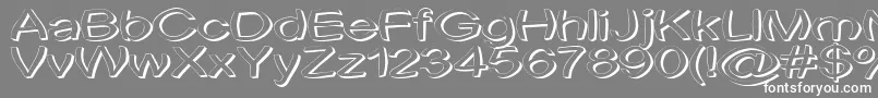 Uni Tortred-Schriftart – Weiße Schriften auf grauem Hintergrund