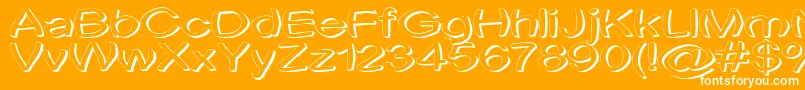 Uni Tortred Font – White Fonts on Orange Background