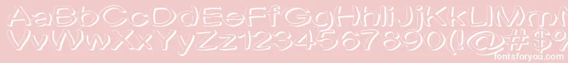 Uni Tortred Font – White Fonts on Pink Background