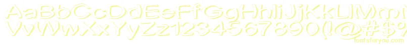 Uni Tortred Font – Yellow Fonts on White Background