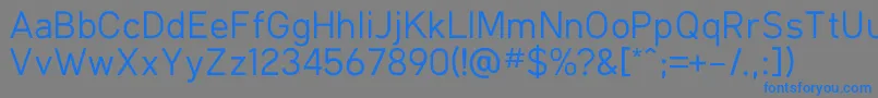 KlimaRegular Font – Blue Fonts on Gray Background