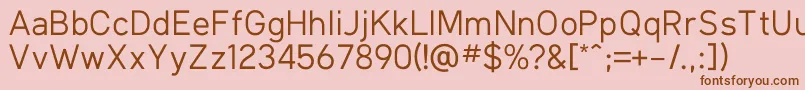 KlimaRegular Font – Brown Fonts on Pink Background