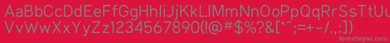 KlimaRegular Font – Gray Fonts on Red Background