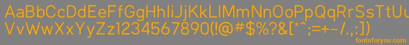 KlimaRegular Font – Orange Fonts on Gray Background