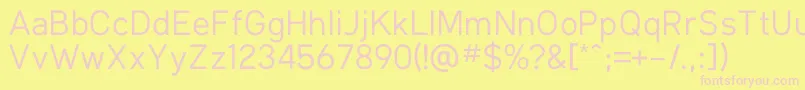 KlimaRegular Font – Pink Fonts on Yellow Background