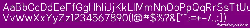 KlimaRegular Font – White Fonts on Purple Background