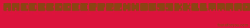 AndyCubes Font – Brown Fonts on Red Background