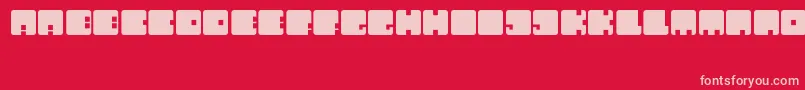 AndyCubes Font – Pink Fonts on Red Background