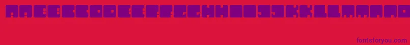 AndyCubes Font – Purple Fonts on Red Background