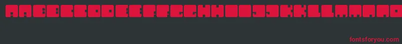 AndyCubes Font – Red Fonts on Black Background