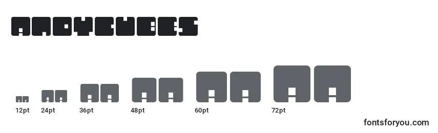 AndyCubes Font Sizes