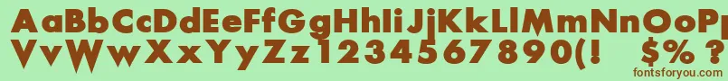 Police ScreamAl – polices brunes sur fond vert