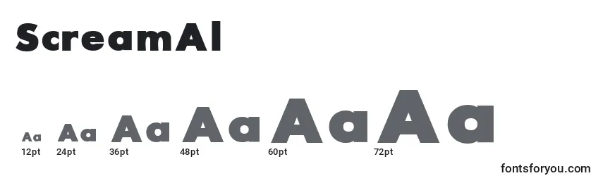 ScreamAl Font Sizes