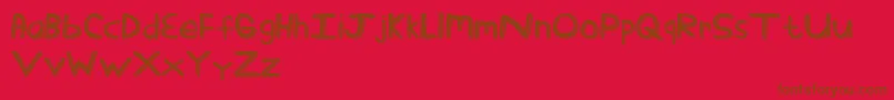 Шрифт StickTickle – коричневые шрифты на красном фоне