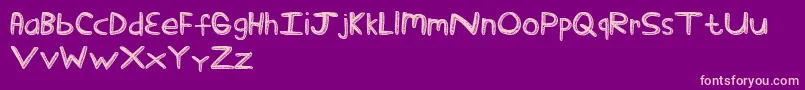 StickTickle Font – Pink Fonts on Purple Background