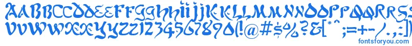 フォントKoheletRegular – 白い背景に青い文字