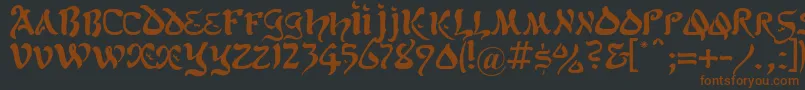 KoheletRegular Font – Brown Fonts on Black Background